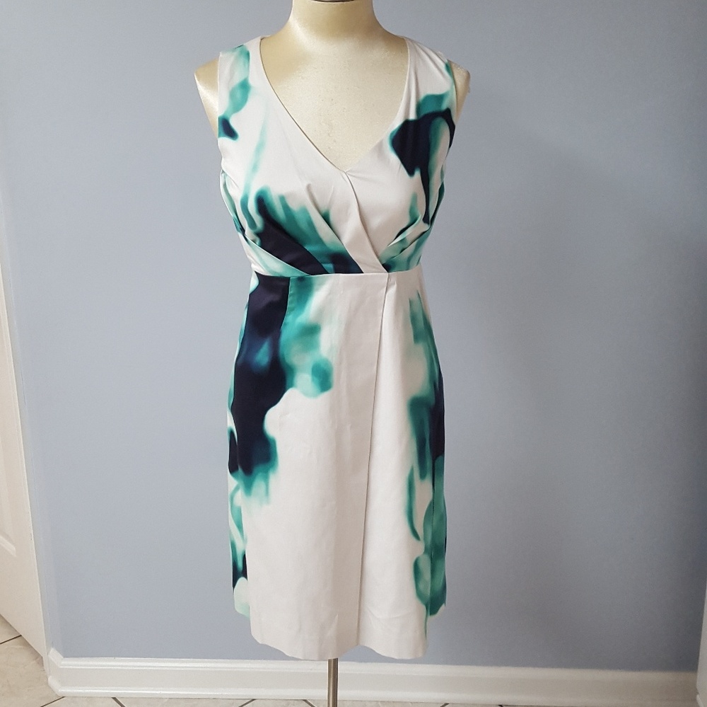 $T TAHARI Watercolor Dress, Size 2